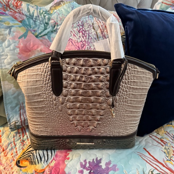 BRAHMIN NWT LARGE DUXBURY IN SILVER LINING WINDERMERE - Picture 2 of 5